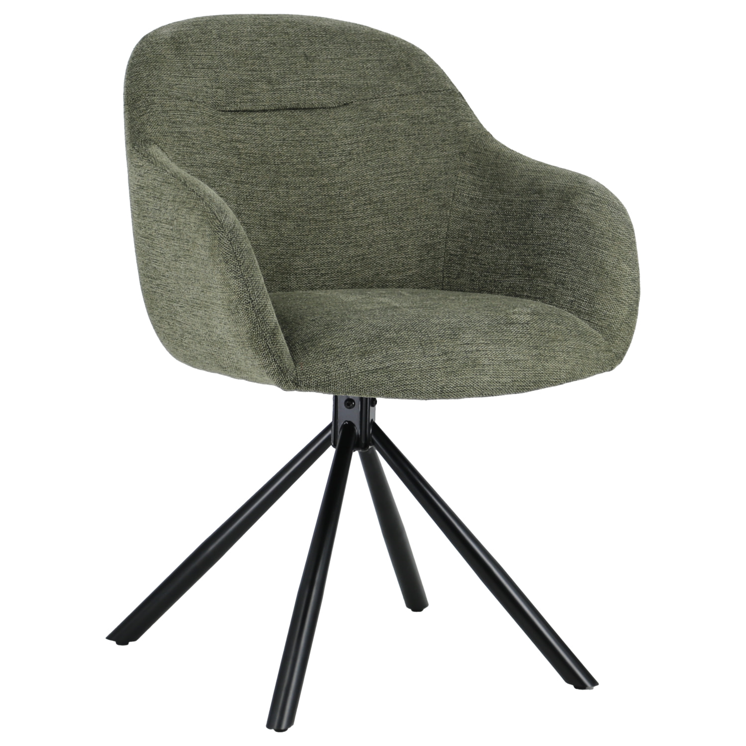 Lot de 2 chaises en tissu vert SAFFI