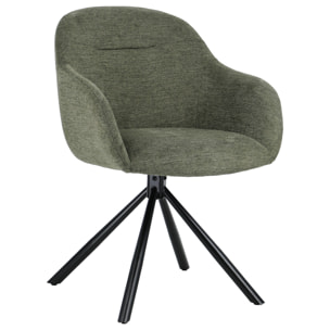 Lot de 2 chaises en tissu vert SAFFI