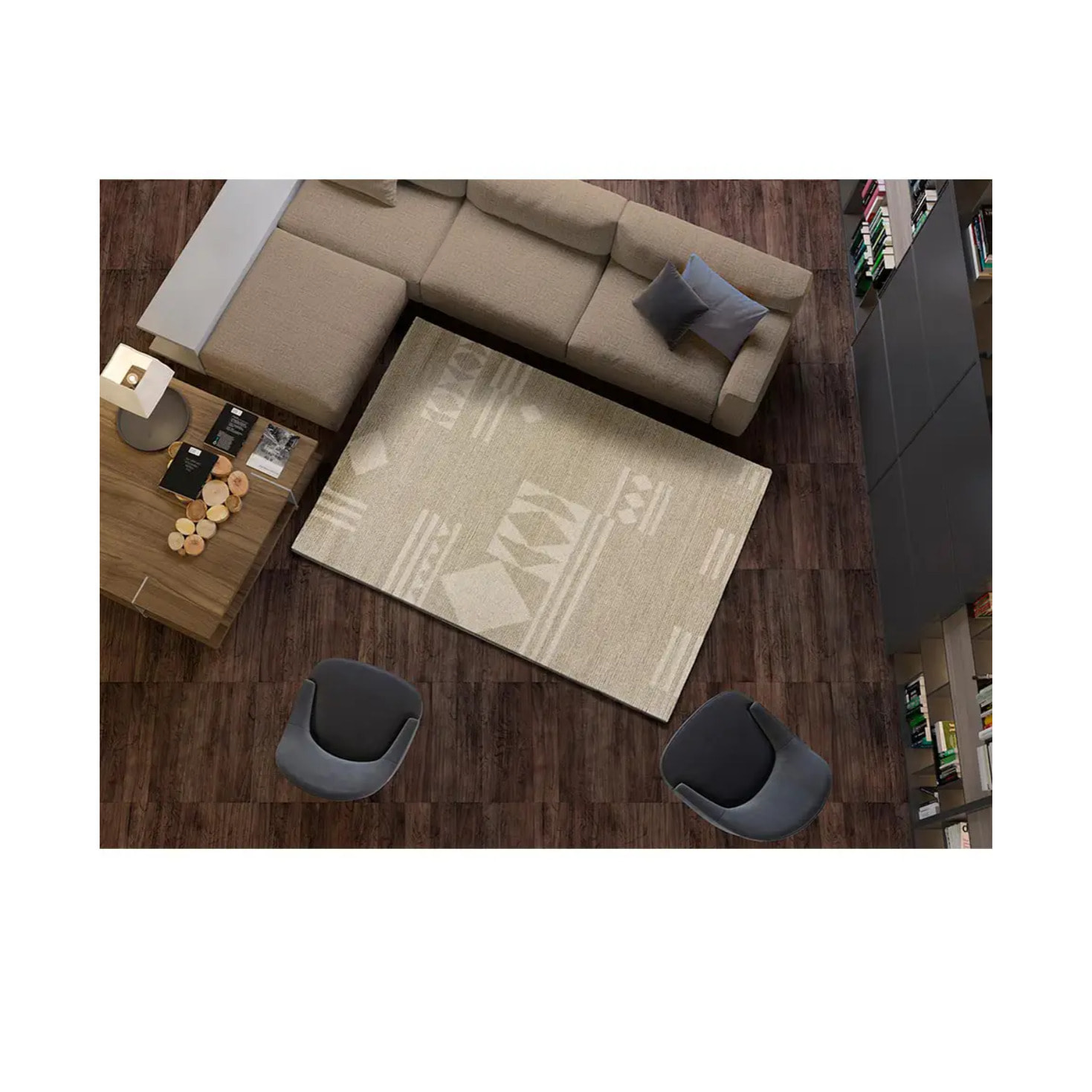 VENUS Alfombra estilo nórdico en beige, varias medidas disponibles.