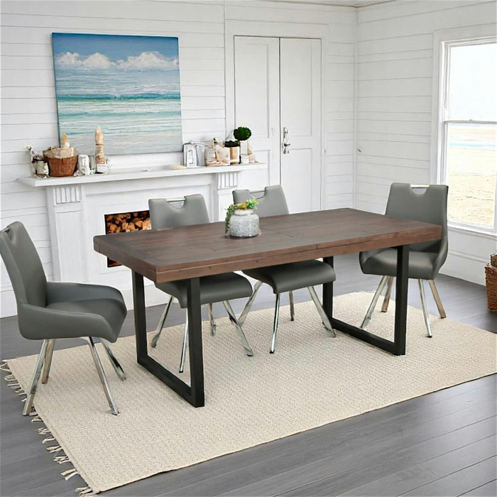 Table de repas extensible bois recyclé 180-240 cm SAMOA
