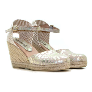 SANDALIA NURIA SERRAJE LUNARES BEIGE CUERDAS