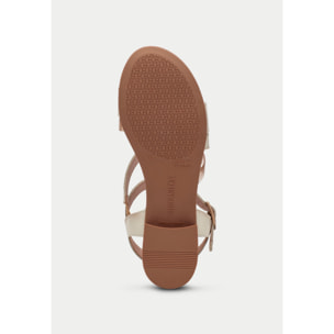 Sandalia Plana Lena Crema 2,5 cm