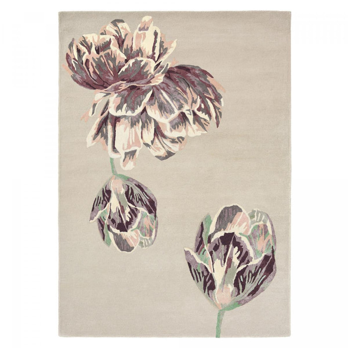 Tapis salon et chambre fait à la main en laine motif floral ULHA