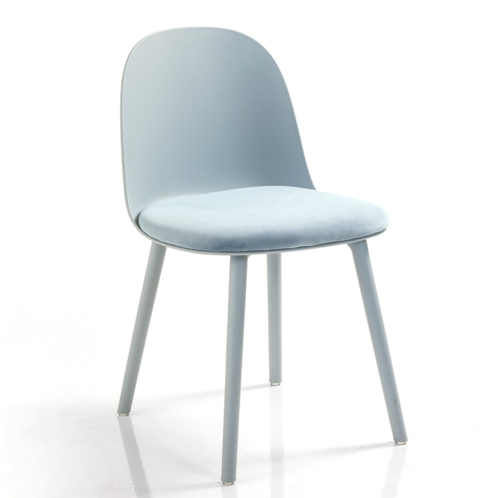 Tomasucci Lot de 4 Chaises JADE BLEU CLAIR