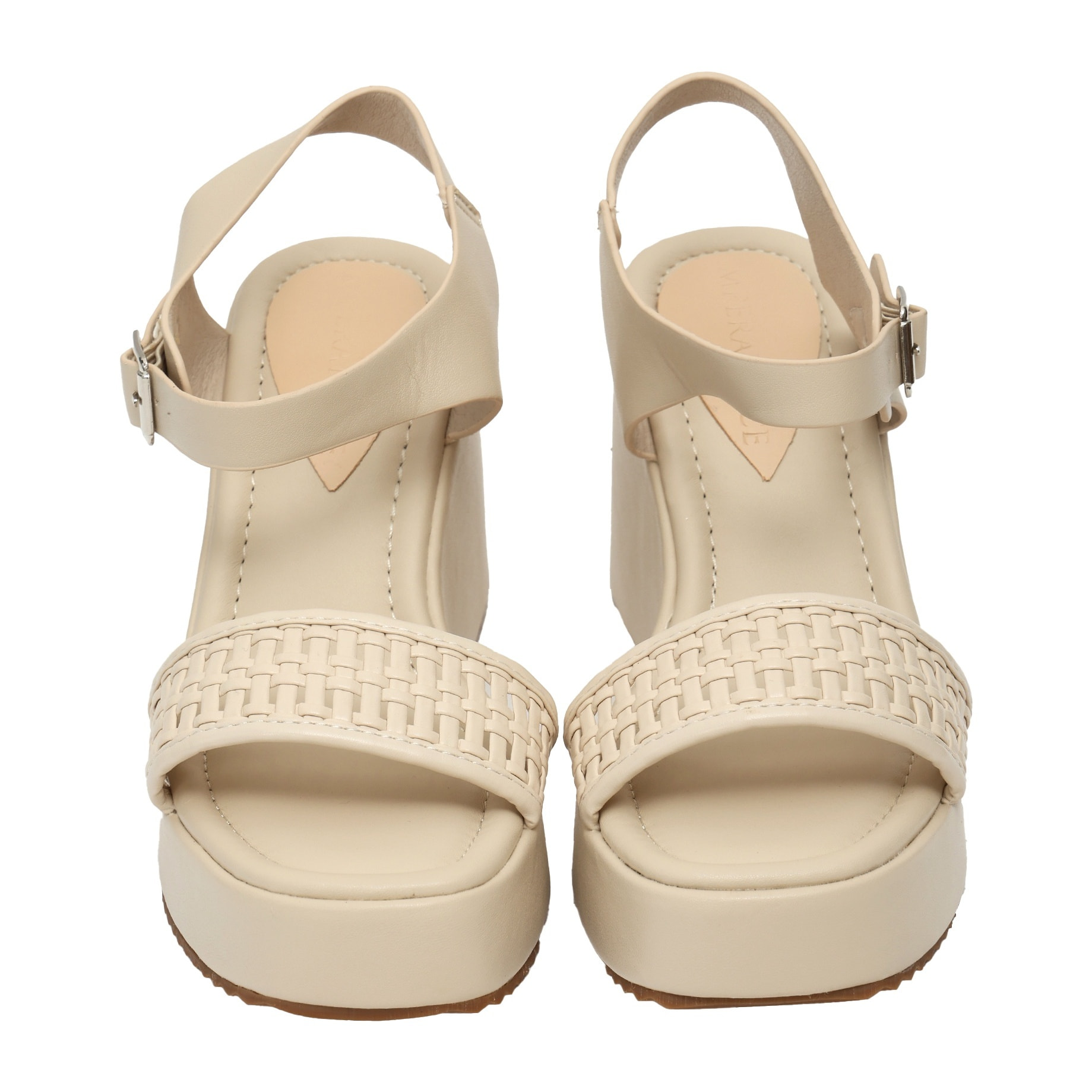 Sandali zeppa - tacco 9,50 cm - plateaux 3,0 cm