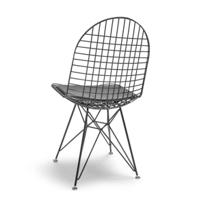 COPENAGHEN - Set di 2 sedie in metallo con design industrial. Set di 2 sedie da pranzo, ufficio, studio. Colore bianco o nero