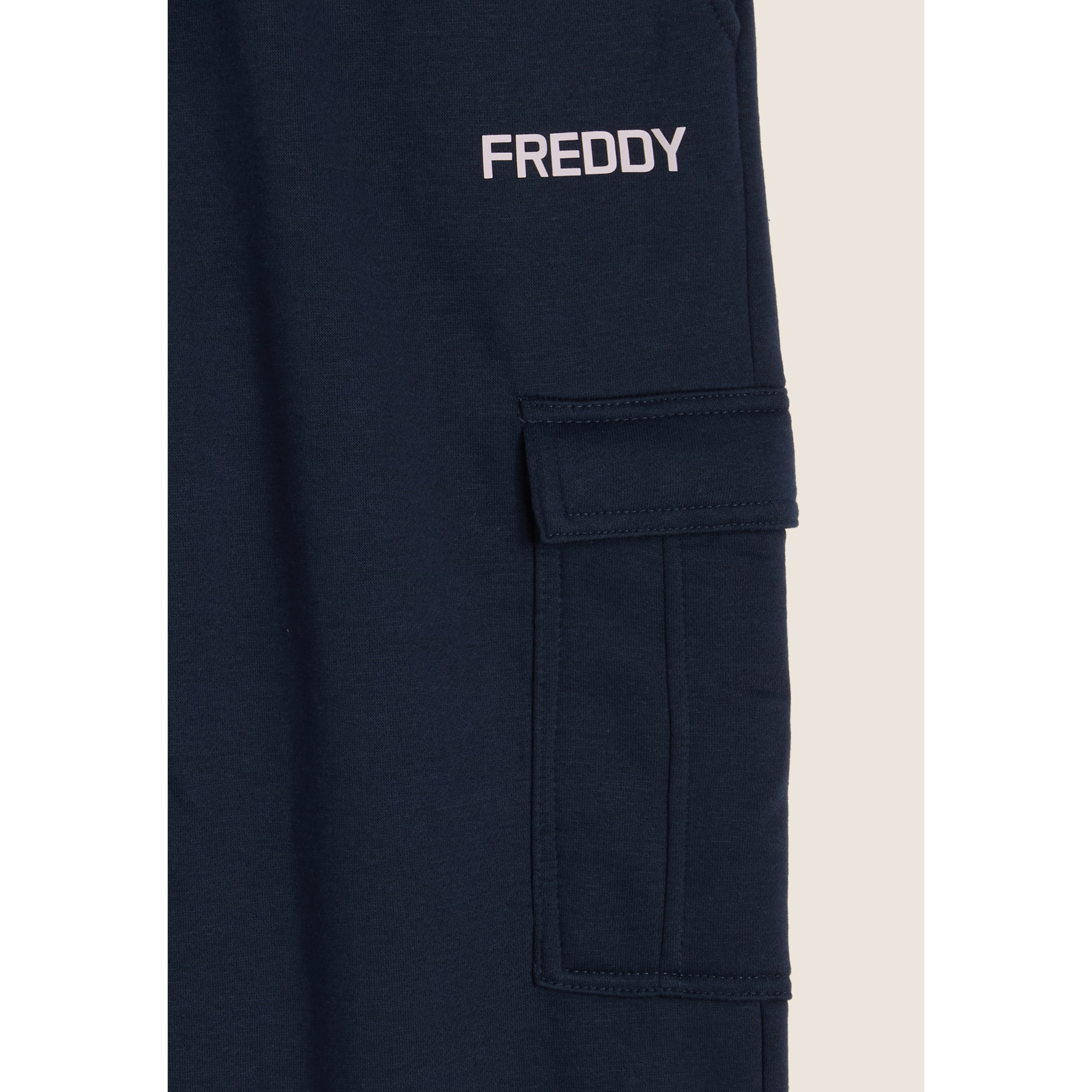 Pantaloni cargo in felpa con tasca applicata