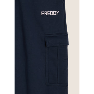 Pantaloni cargo in felpa con tasca applicata