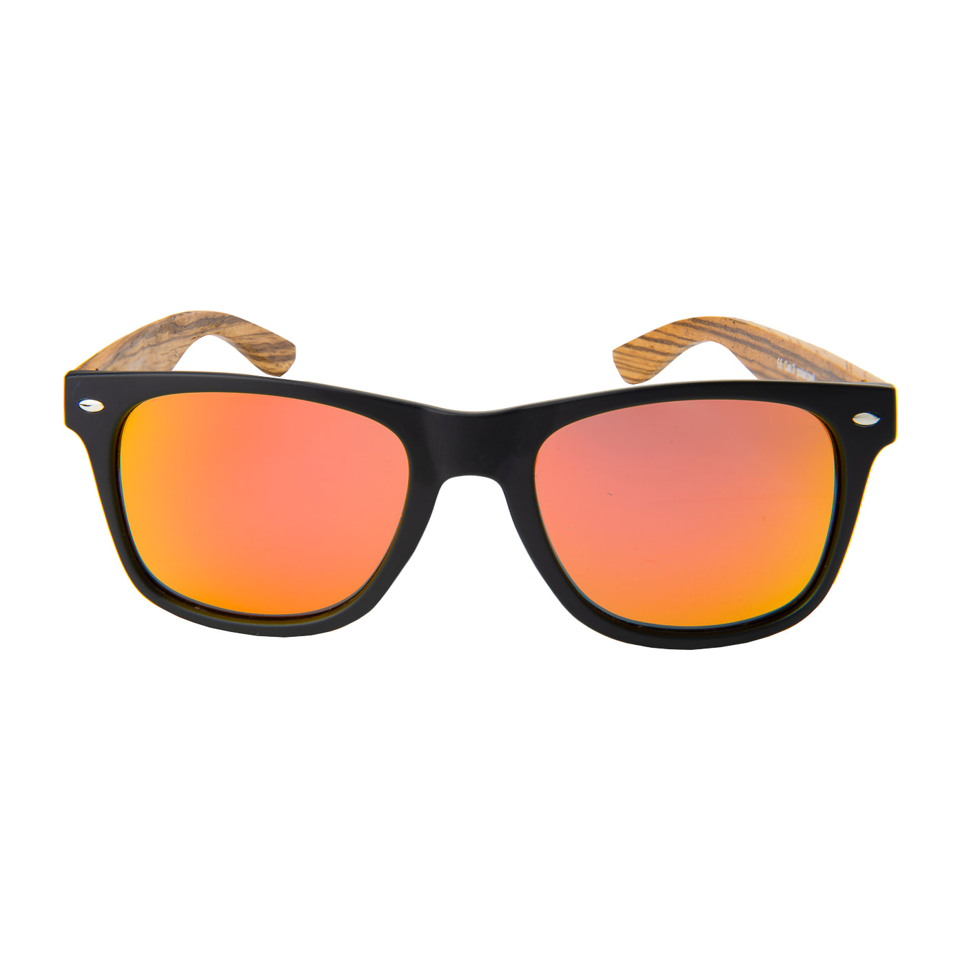 Gafas de sol OCEAN BEACH WOOD - De madera negro con patillas marrón y / Revo roja