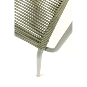 Ensemble de jardin Madagascar table et 4 chaises vertes Kare Design