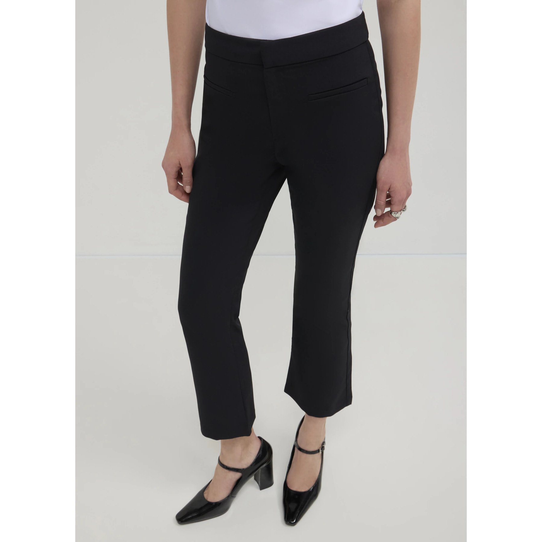 Pantalone flare tinta unita