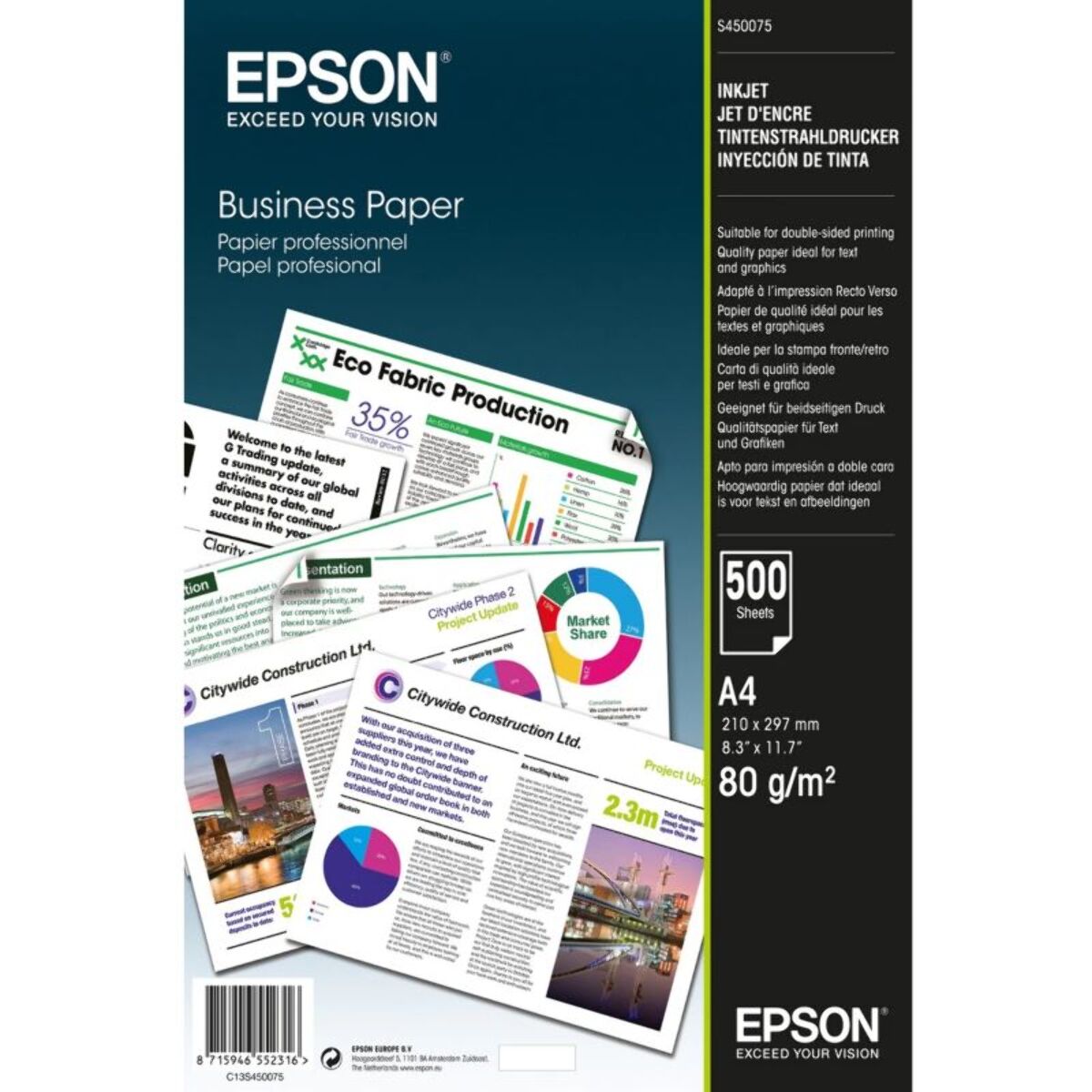 Papier ramette EPSON Ramette 80g 500 feuilles