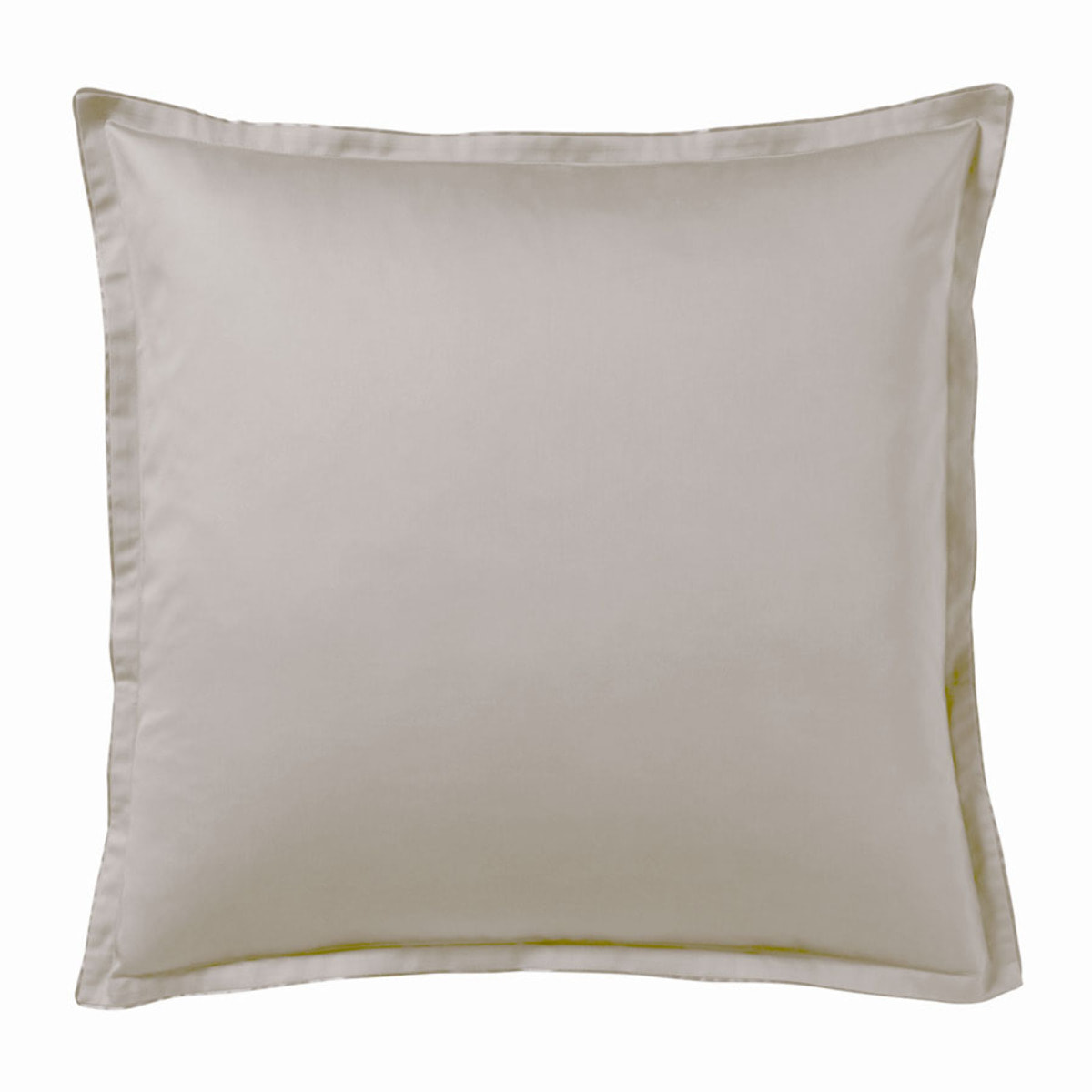 Taie d'oreiller unie en satin de coton bio, TEOPHILE, Taupe Gazelle