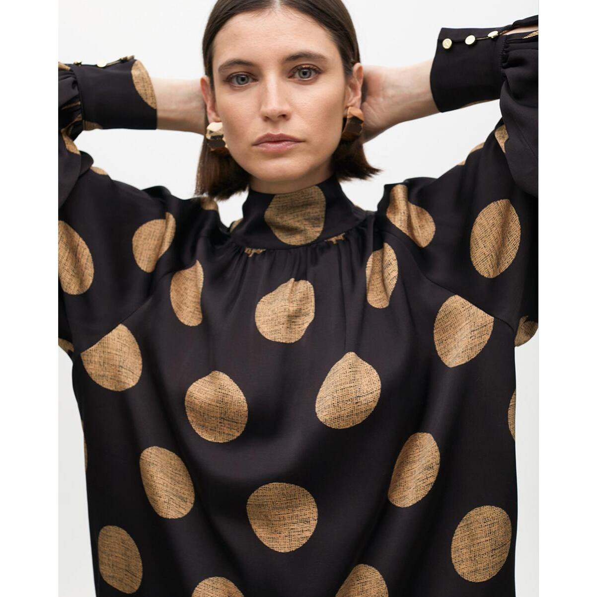 Camicia con Manica a Palloncino e Pois