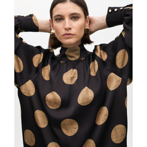 Camicia con Manica a Palloncino e Pois