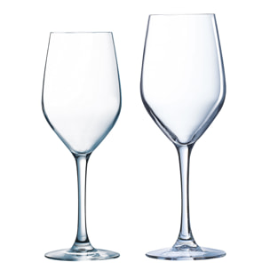Sens - Lot de 6 verres à pied 35 cl et 6 verres à pied 45 cl