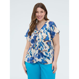 Fiorella Rubino - Blusa estampado floral - Azul
