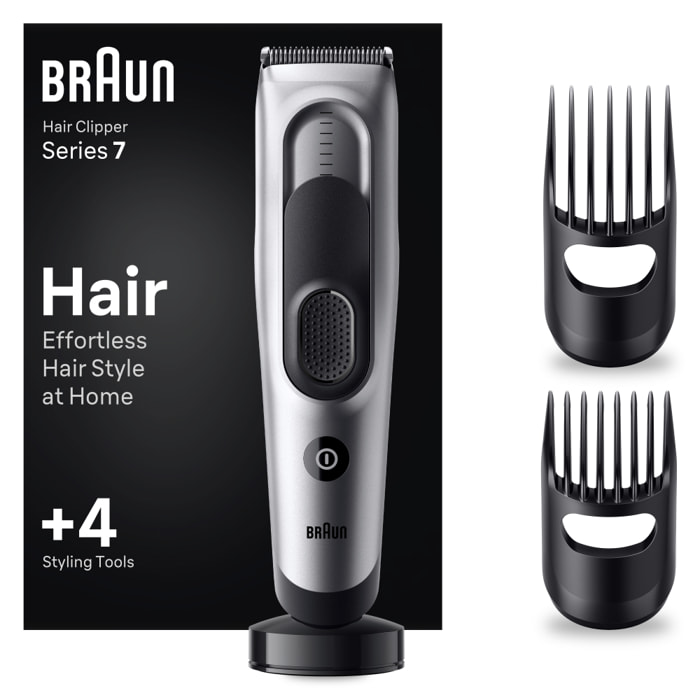 Braun - Tondeuse À Cheveux Series 7 HC7390 - 17 Réglages De Longueurs