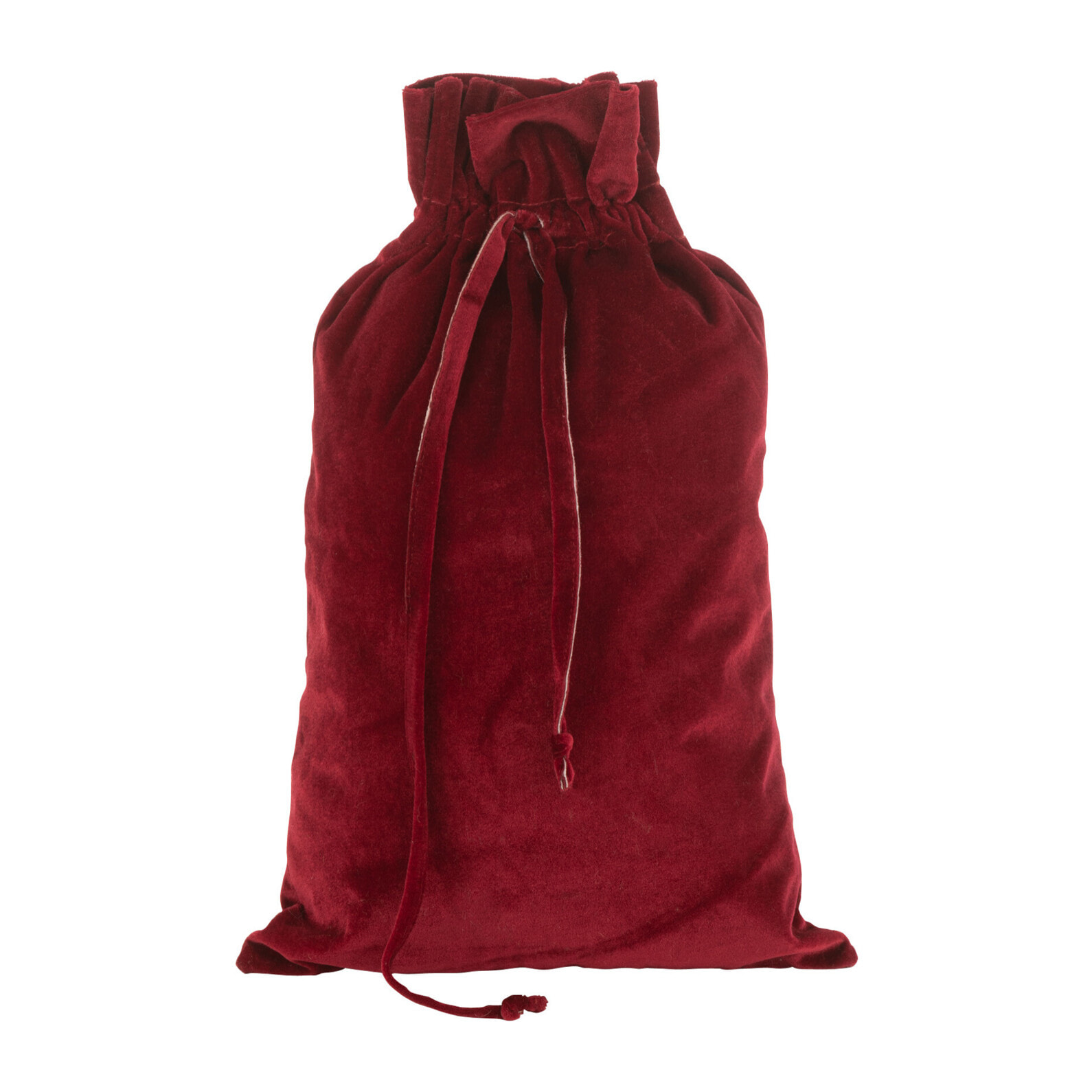 J-Line Sac Noel Velours Rouge Medium