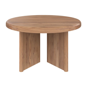 Table basse ronde en bois de teck recyclé D80 cm - Bana