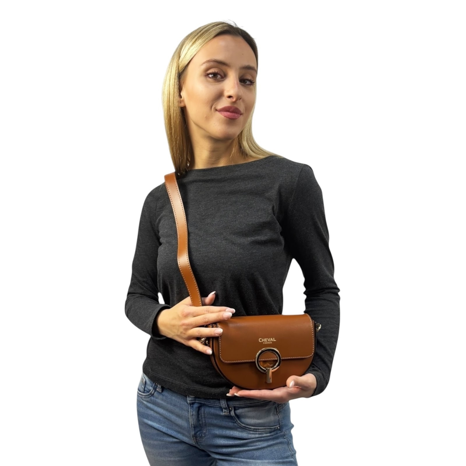 Bolso Cruzado Cheval Firenze Ambra Cuero