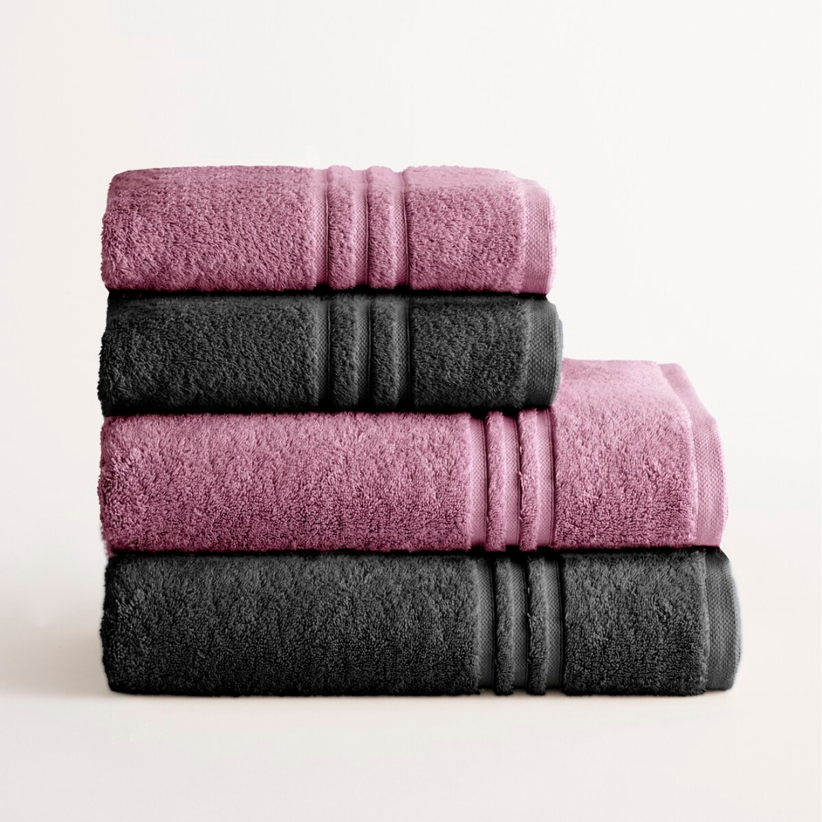 Set 2 toallas ducha + 2 toallas lavabo marengo-rose premium