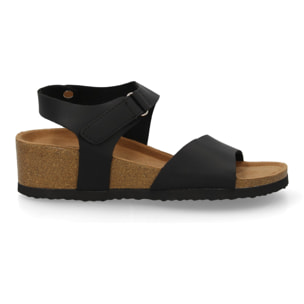 Sandalia cómoda cuña mujer cierre autoaderente