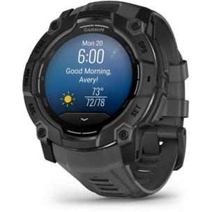 Montre sport GARMIN Instinct3 Amoled 50mm Noir Bracelet gris
