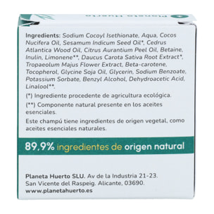 PLANETA HUERTO | Champú Sólido Cabello Normal con Naranja y Cedro 85 gr - Nutrición y Vitalidad Natural