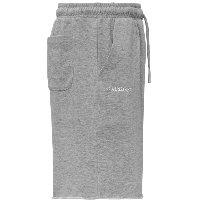 Kappa - Pantaloni Corti Uomo Grigio - Logo Felito