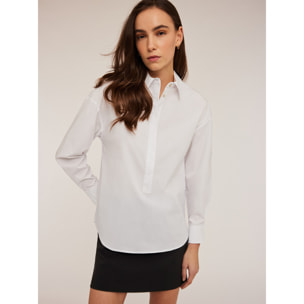 Motivi - Blusa con cuello de popelina - Blanco