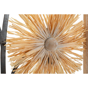 PANNELLO DA MURO IN FERRO E LEGNO VASO CM 40X3,5X80