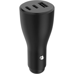 Chargeur allume cigare ADEQWAT 72W 2x USB-C + USB-A noir