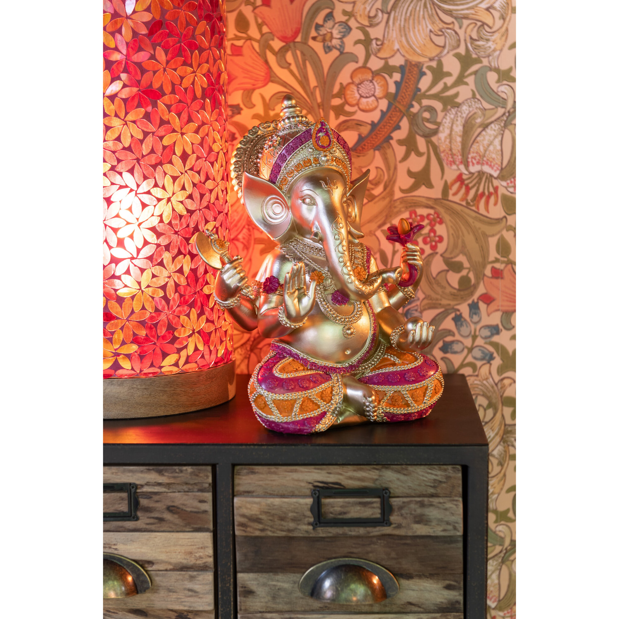 J-Line décoration Ganesha Assis - polyrésine - mix - large