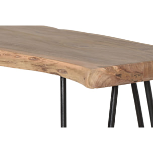Consola - madera de acacia y metal - 120x35x76cm