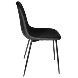 Chaise Pu Amber Noir - Lot de 4