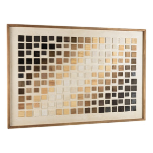 SANDY - Décoration murale 82x122cm dégradé de mosaïque en Pin recyclé