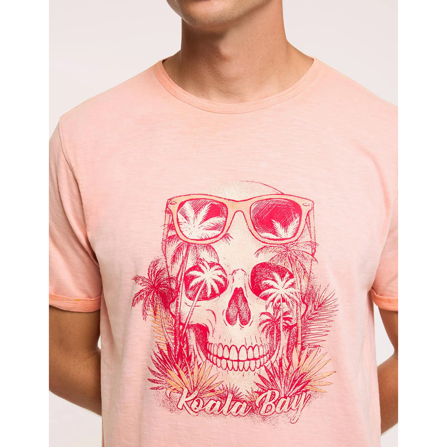 Camiseta Calavera Manga Corta Coral - Skullbay