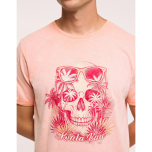 Camiseta Calavera Manga Corta Coral - Skullbay