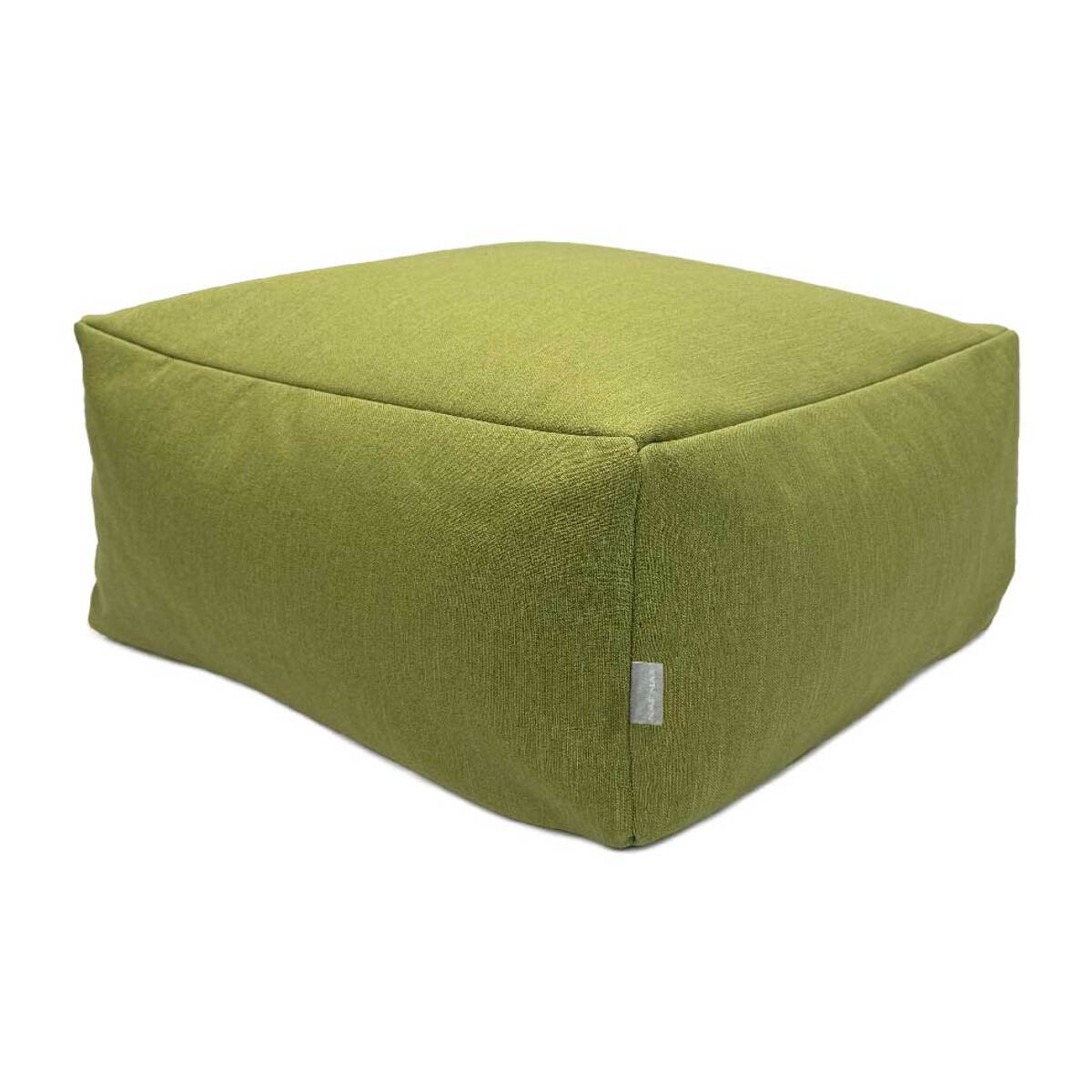 Puff desenfundable MINK pistacho 50x50x25 cm. Disponible en varios colores