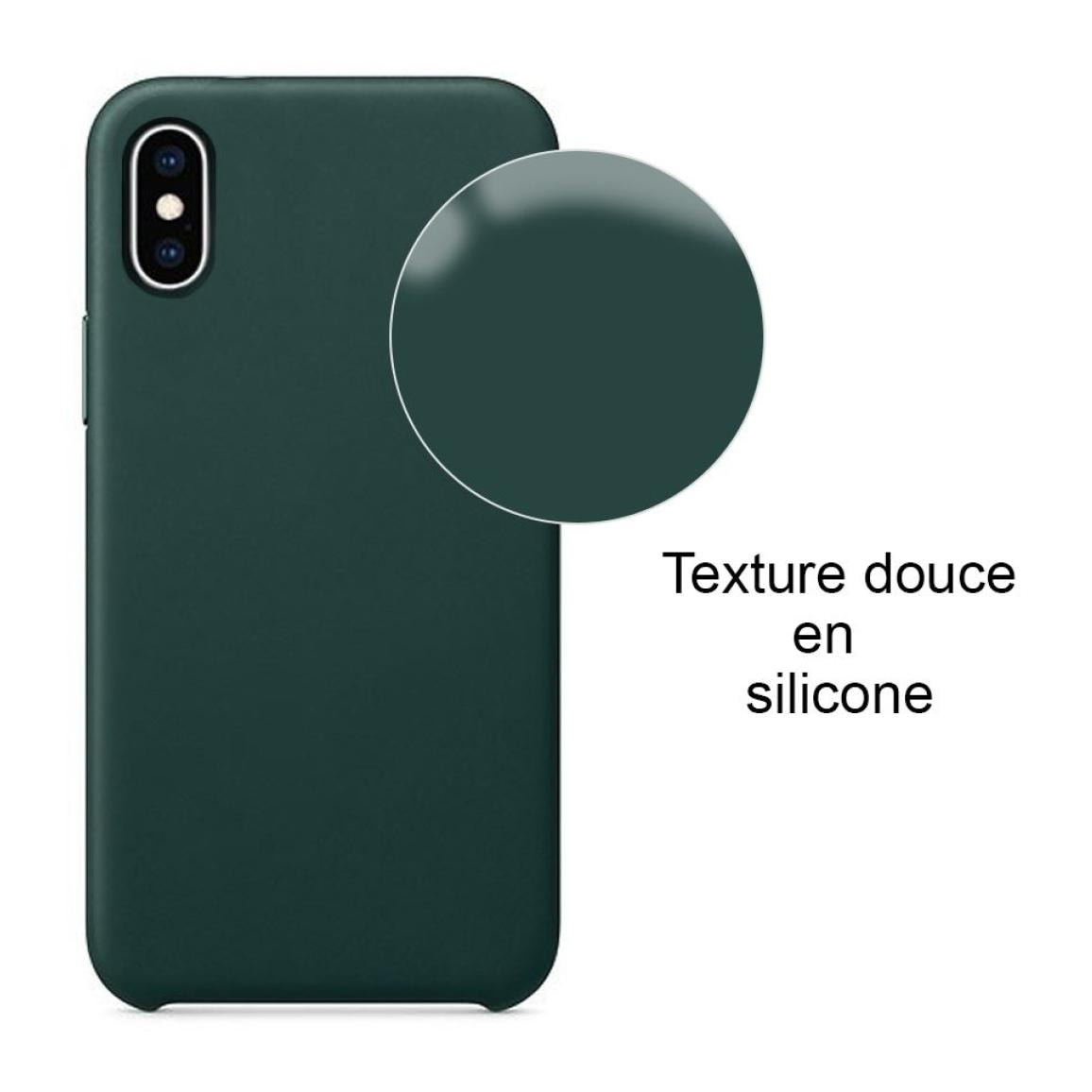 Coque iPhone X/XS silicone liquide Vert forêt