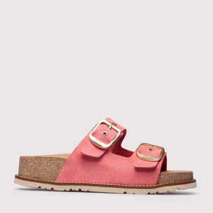 Sandalia Bio Piel con Cuña Rosa - Sintran