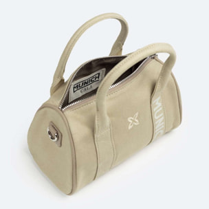 BOLSO CALA CROSSBODY BARREL C/TAUPE + ORANGE