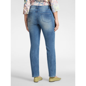 Elena Mirò - Jeans regular con foulard, "Rose" - Azzurro