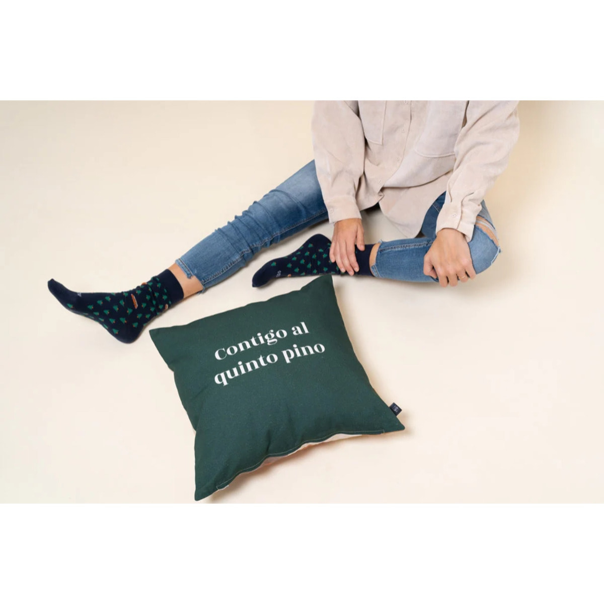 Funda Cojín "Contigo al quinto pino" Abstract