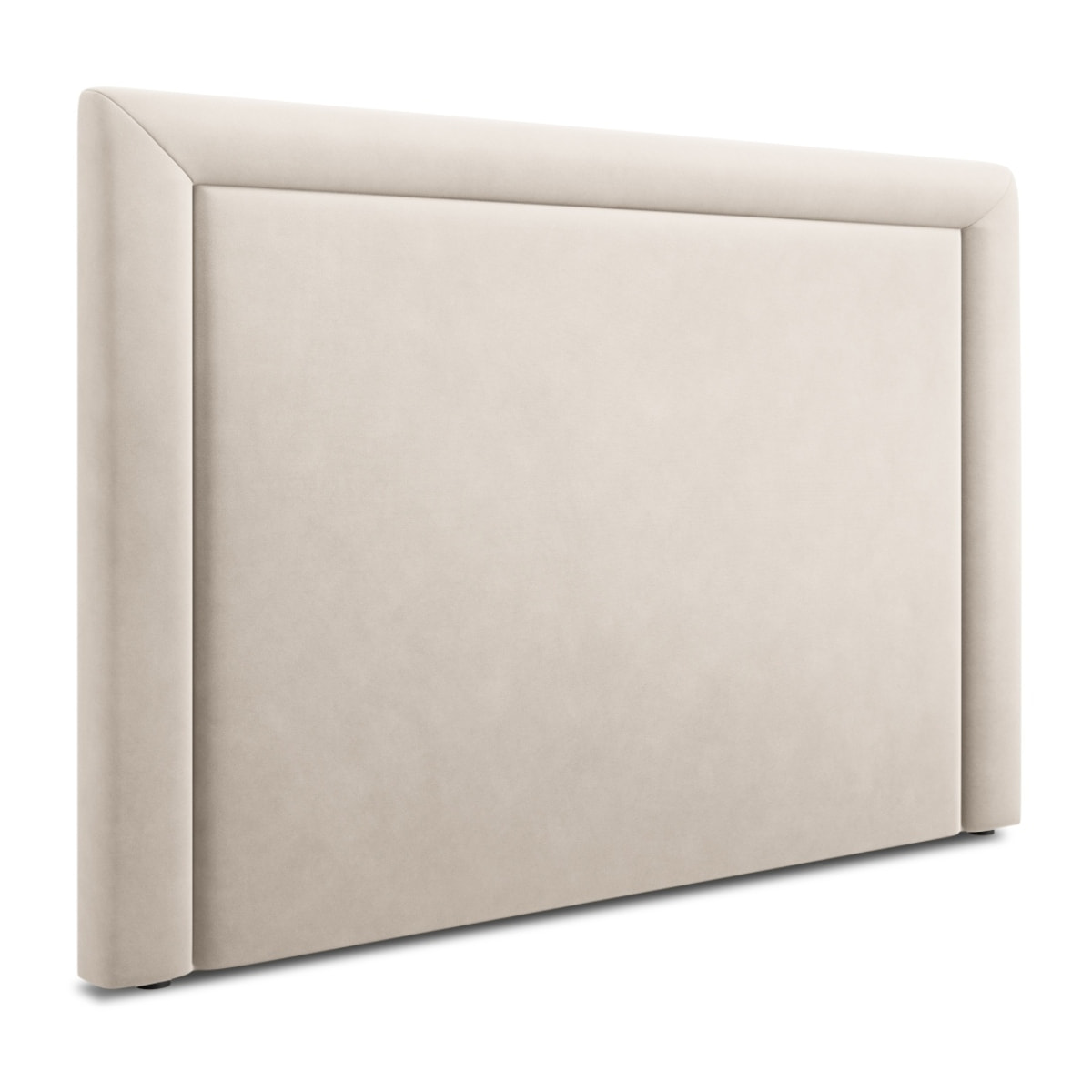 Tête de lit "Marie" 140x120cm en velours beige clair