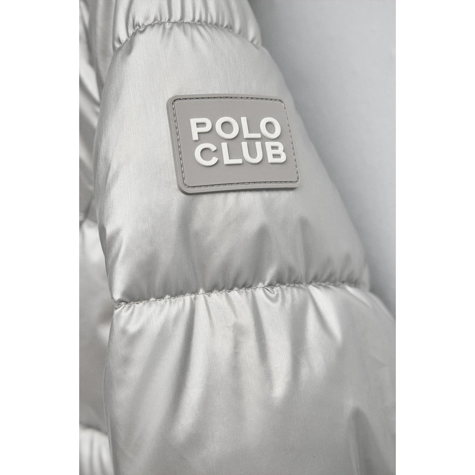 Giubbotto Silvon argentato con logo Polo Club