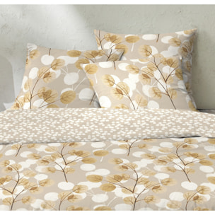 Parure housse de couette 3pcs 100% 100% flanelle de coton soryne