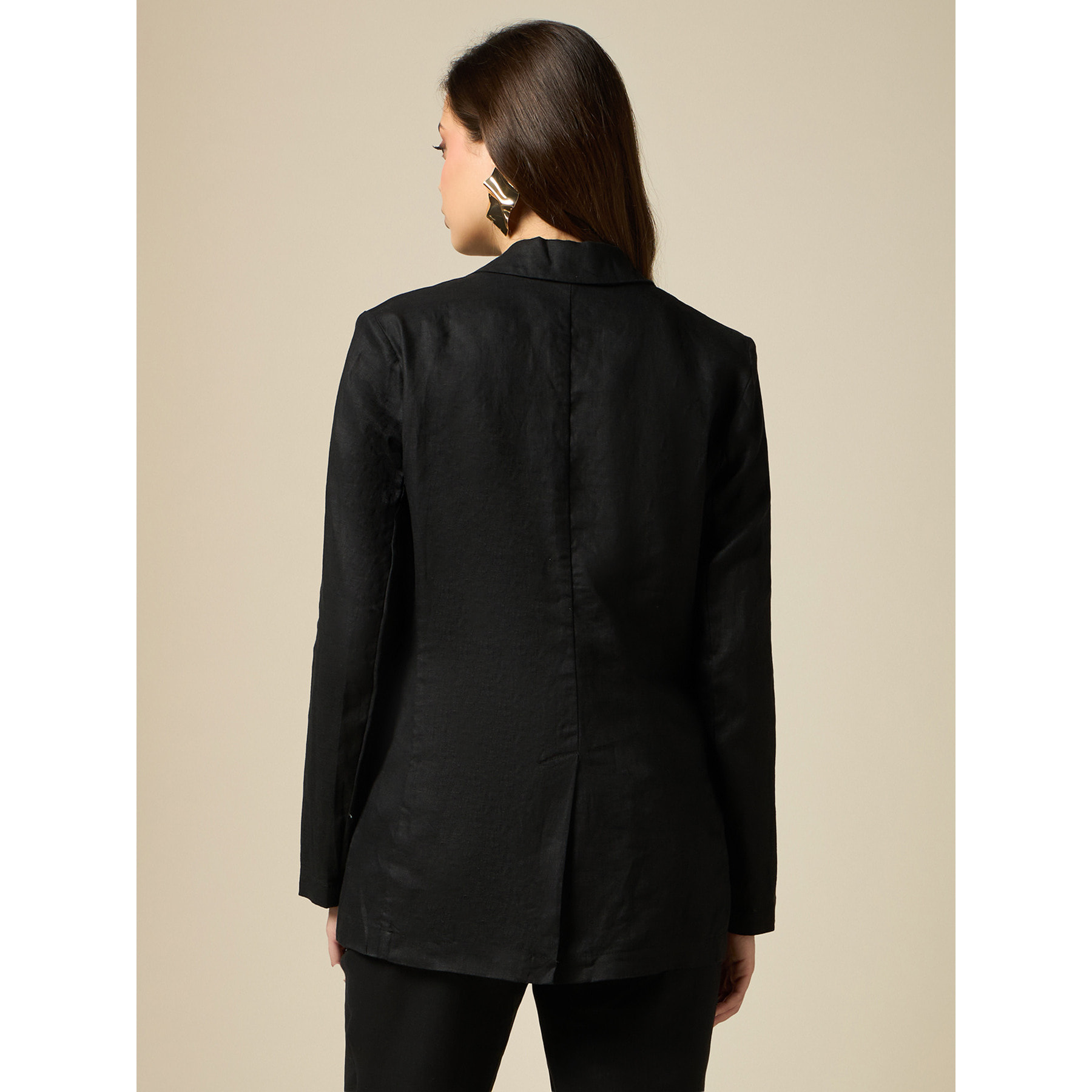 Oltre - Blazer in puro lino - Nero