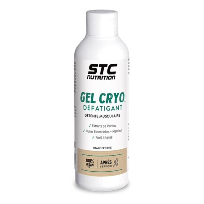 STC NUTRITION - Gel Cryo Défatigant - Apaise muscles & articulations - Arnica + huiles essentielles - Sans paraben - Flacon 150ml